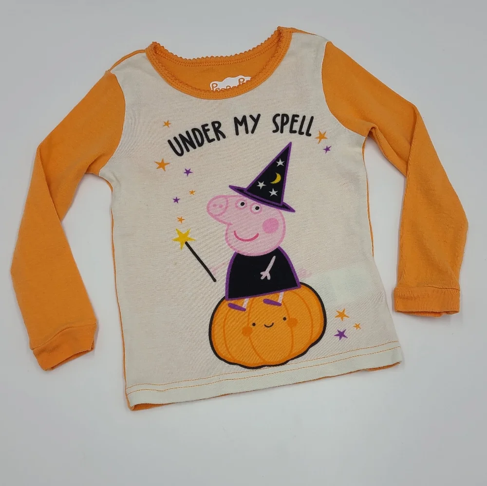 Peppa Pig two-piece Halloween pajamas size 3T